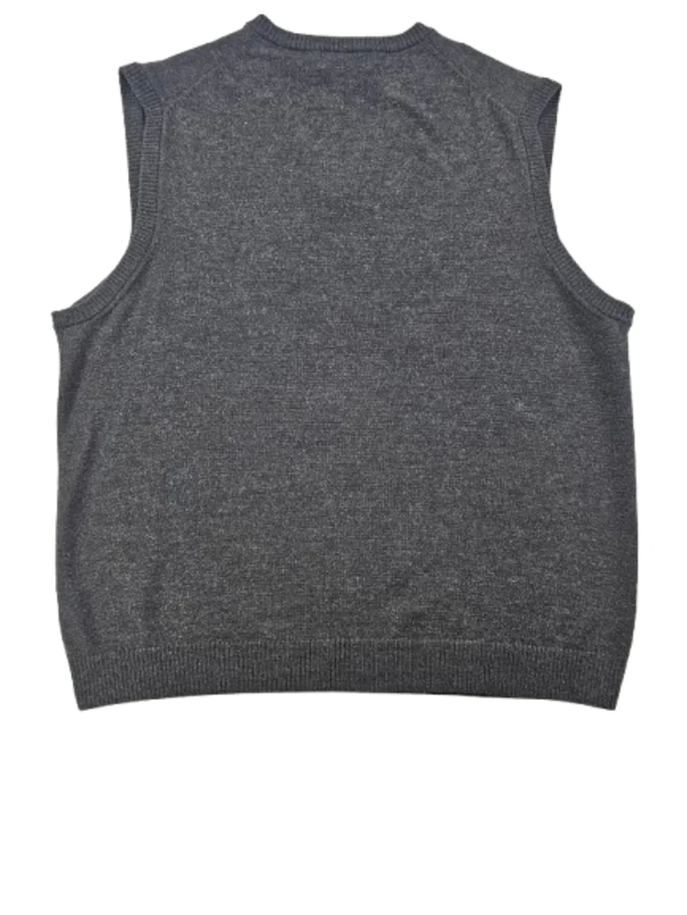 Pronto Uomo V Neck Sweater Vest Extra‎ Fine Merino Wool Mens XLarge Dark Grey